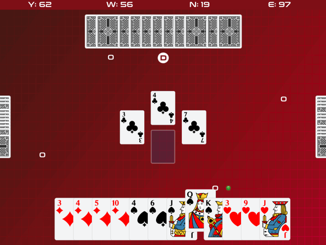 Hearts gameplay screenshot