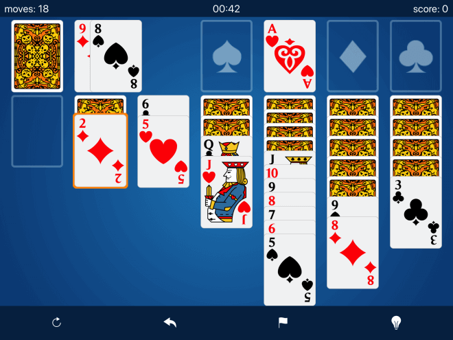 Klondike Solitaire gameplay screenshot